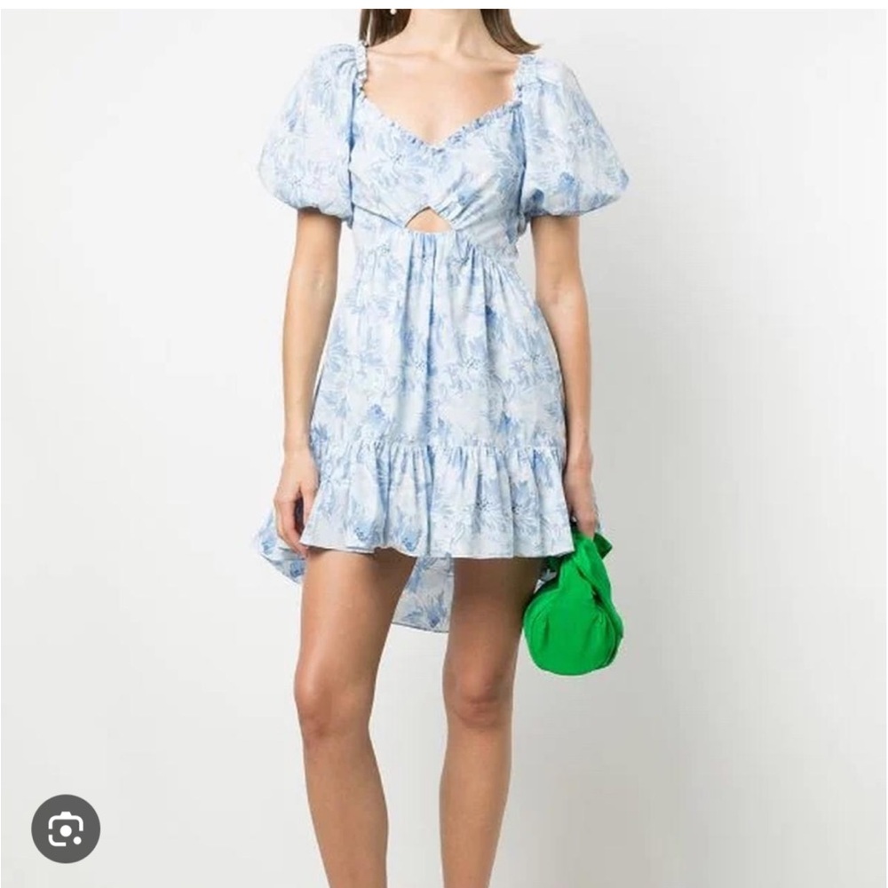 Cinq a Sept Blue Floral Kayla Mini Dress